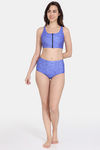 Zelocity Padded Tankini Set With Zipper - Amparo Blue — thumbnail 4